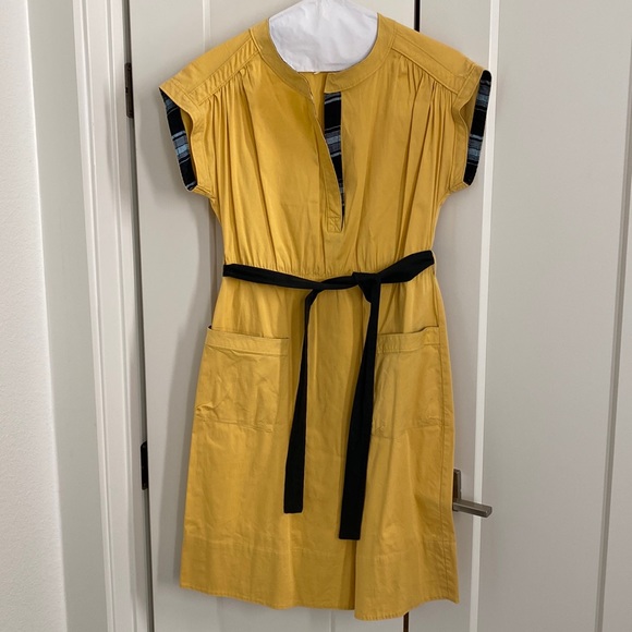 Maeve Dresses Anthropologie Mustard Yellow Dress With Beautiful